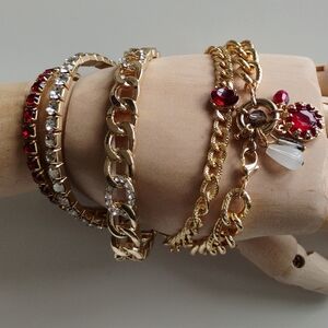Joe Fresh Gold and Red Bracelet Collection